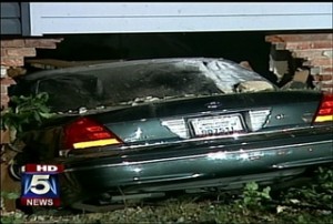 Woman Returns After Car Crashes Into Home to Ask For Her Purse!