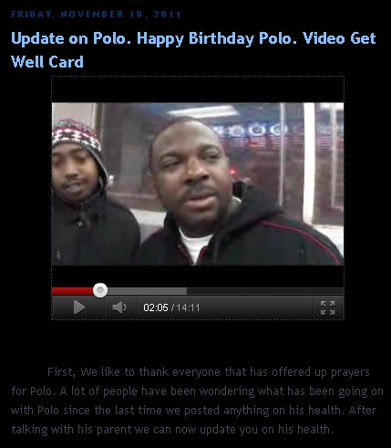 Update on Polo & Video Get Well Card from TCB Bouncebeat Blog