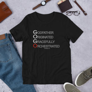 GOGO – Godfather Originated Gracefully Orchestrated T-Shirt (Red & Black)