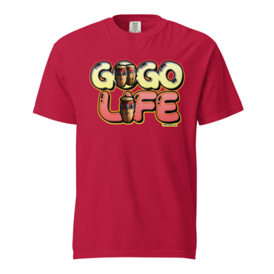 GoGo Life: Flavored Tunes (Yellow & Red) Heavyweight T-shirt - Image 2