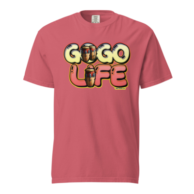 GoGo Life: Flavored Tunes (Yellow & Red) Heavyweight T-shirt - Image 12