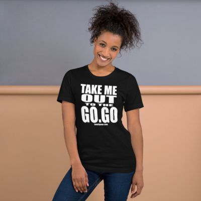 Take Me Out To The Go-Go - Short-Sleeve T-Shirt (Black) - Image 4