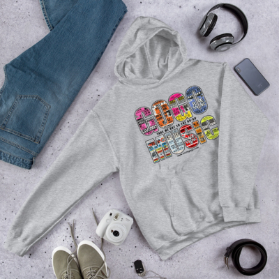 Go-Go Music Classic Posters Print – Hoodie (White/Grey) - Image 2