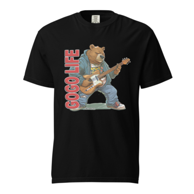 GoGo Life: Grizzly Bear Pickin | Heavyweight T-shirt - Image 2