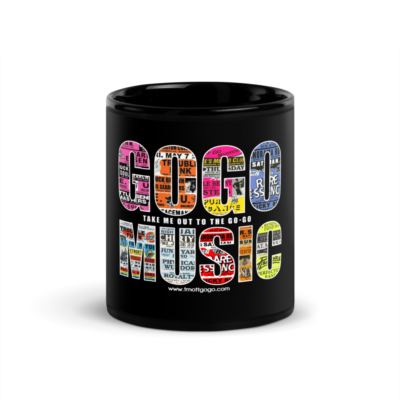 GoGo Music Posters Black Glossy Mug - Image 3