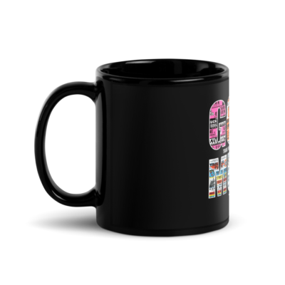 GoGo Music Posters Black Glossy Mug - Image 5