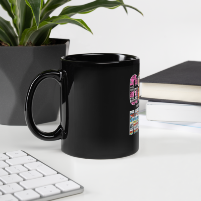GoGo Music Posters Black Glossy Mug - Image 6