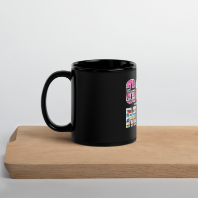 GoGo Music Posters Black Glossy Mug - Image 7