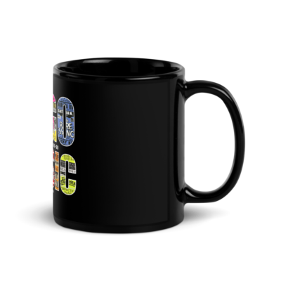 GoGo Music Posters Black Glossy Mug - Image 9