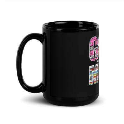 GoGo Music Posters Black Glossy Mug - Image 15