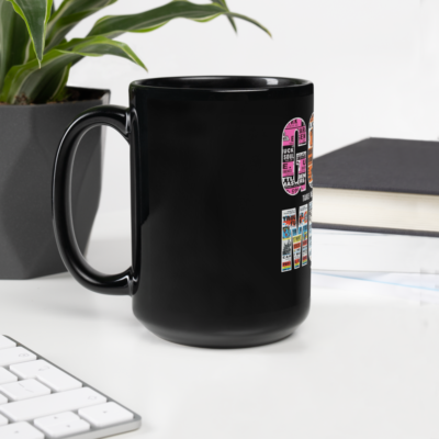 GoGo Music Posters Black Glossy Mug - Image 13
