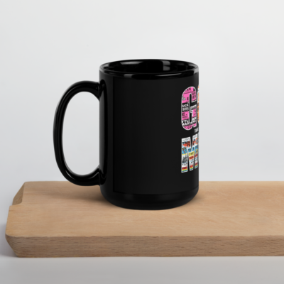 GoGo Music Posters Black Glossy Mug - Image 14