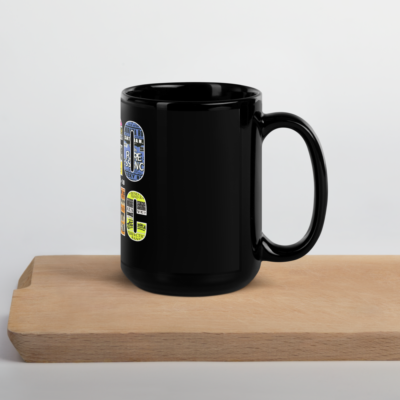 GoGo Music Posters Black Glossy Mug - Image 17